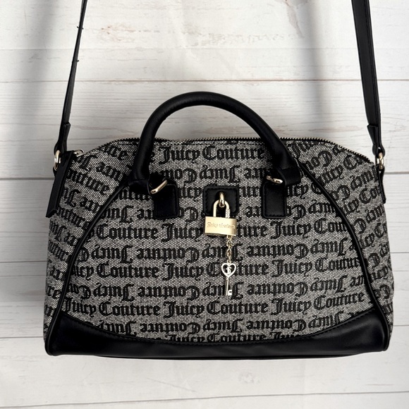Juicy Couture Handbags - Juicy Couture Black & Gray Eastside Westside Satchel Bag Vegan Leather
